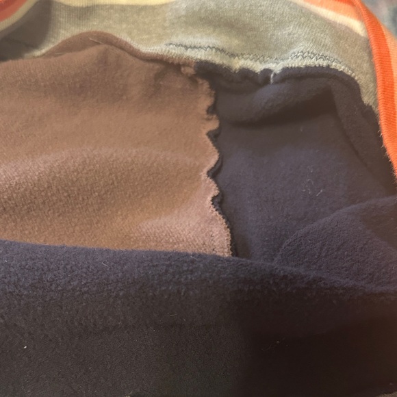 Brown and Navy with Orange accents Cotton Fleece Retro Sweatshirt - Picture 7 of 7